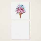Pink Sakura Ice Cream Waffle Cone (Front & Back)