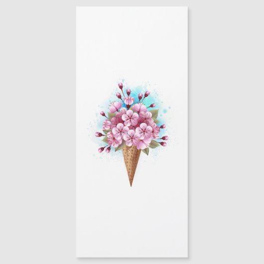 Pink Sakura Ice Cream Waffle Cone (Front)