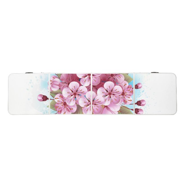 Pink Sakura Ice Cream Waffle Cone Beer Pong Table (Top)