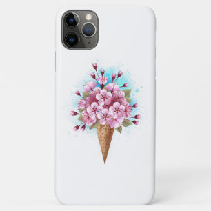 Pink Sakura Ice Cream Waffle Cone iPhone 11 Pro Max Case
