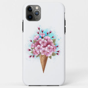 Pink Sakura Ice Cream Waffle Cone iPhone 11 Pro Max Case