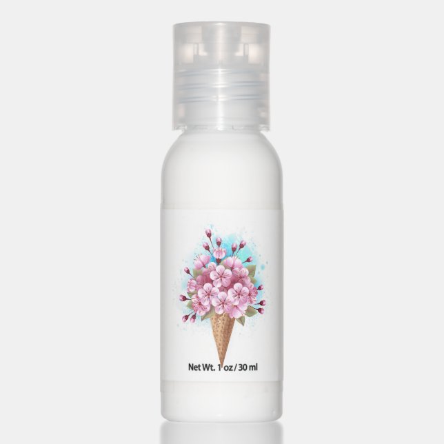 Pink Sakura Ice Cream Waffle Cone Hand Lotion (Front)