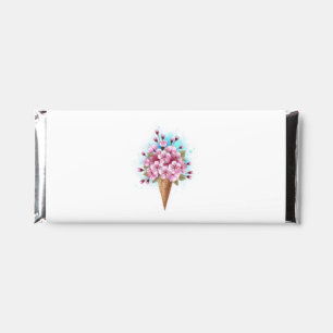Pink Sakura Ice Cream Waffle Cone Hershey Bar Favors