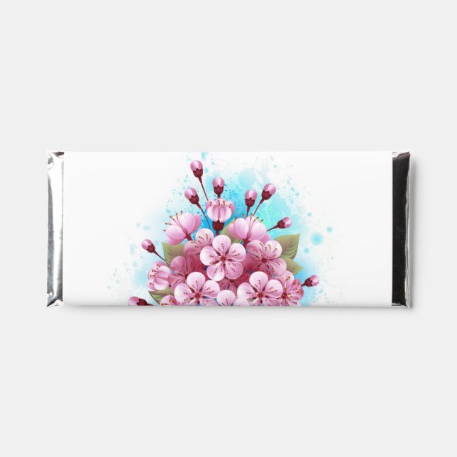 Pink Sakura Ice Cream Waffle Cone Hershey Bar Favors (Front)