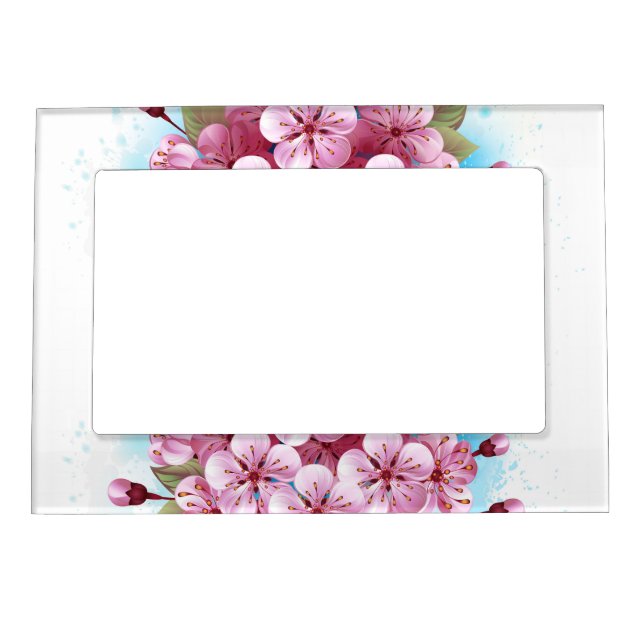 Pink Sakura Ice Cream Waffle Cone Magnetic Frame (Front)