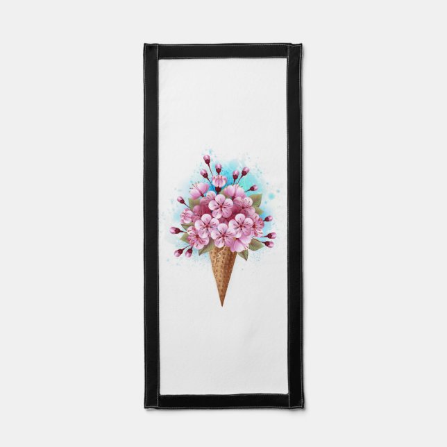 Pink Sakura Ice Cream Waffle Cone Pennant (Front)