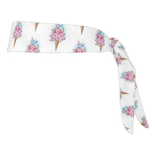 Pink Sakura Ice Cream Waffle Cone Tie Headband