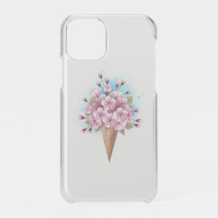 Pink Sakura Ice Cream Waffle Cone iPhone 11 Pro Case