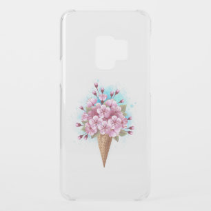 Pink Sakura Ice Cream Waffle Cone Uncommon Samsung Galaxy S9 Case