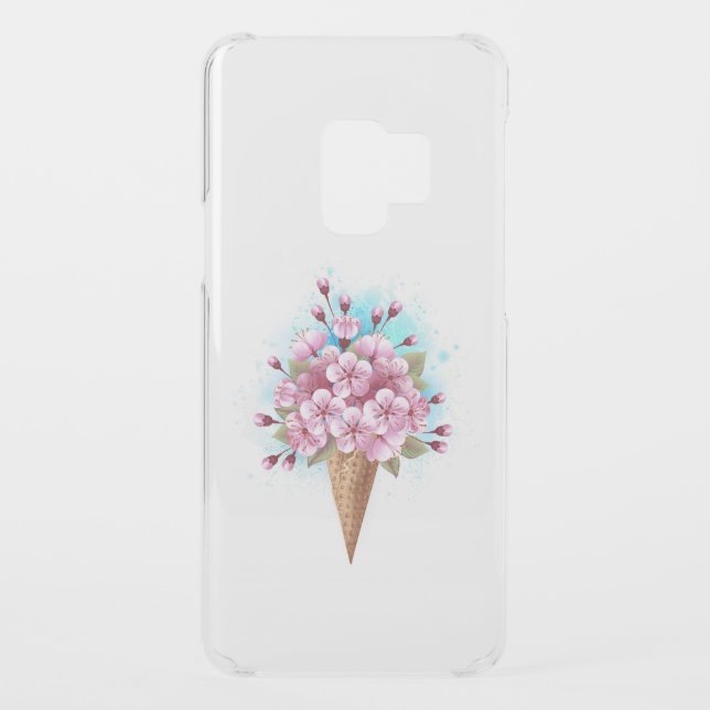 Pink Sakura Ice Cream Waffle Cone Uncommon Samsung Galaxy Case (Back)