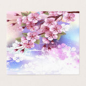 Pink Sakura on Painting Background (Outside Unfolded)