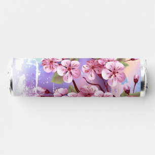 Pink Sakura on Painting Background Breath Savers® Mints