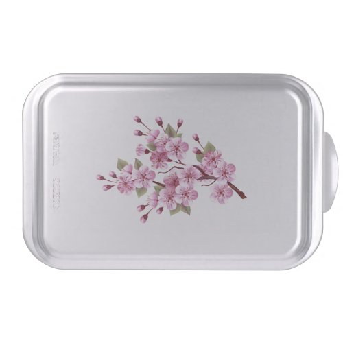 Pink Sakura on Painting Background Cake Pan