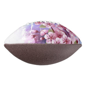 Pink Sakura on Painting Background Football