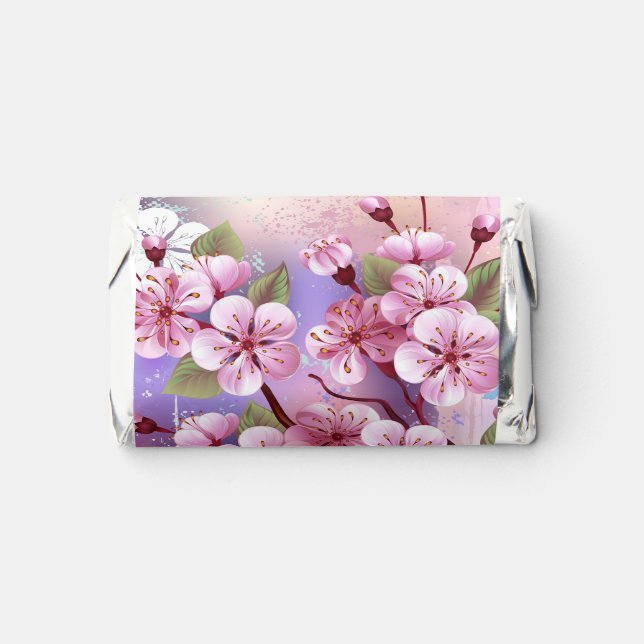 Pink Sakura on Painting Background Hershey's Miniatures (Front)