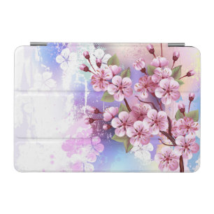 Pink Sakura on Painting Background iPad Mini Cover