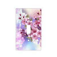 Pink Sakura on Painting Background