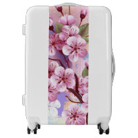 Pink Sakura on Painting Background