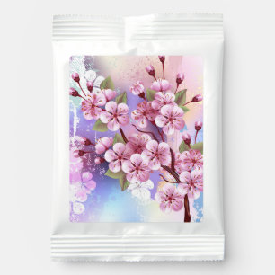 Pink Sakura on Painting Background Margarita Drink Mix