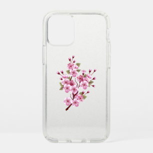 Pink Sakura on Painting Background Speck iPhone 12 Mini Case