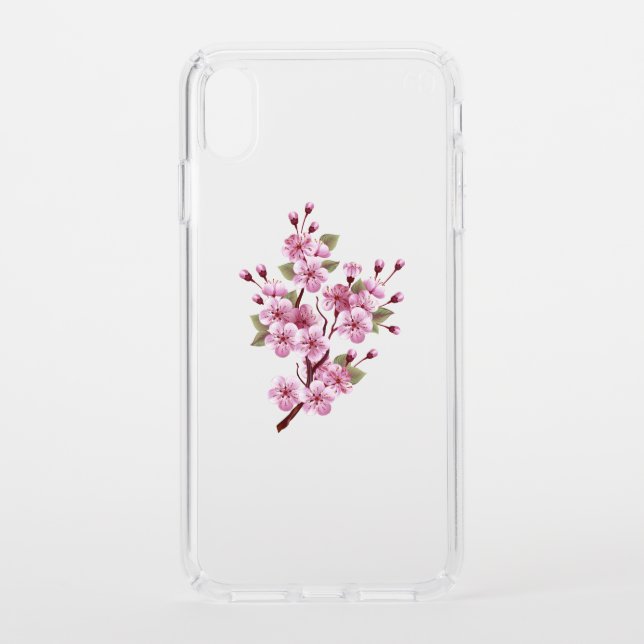 Pink Sakura on Painting Background Speck iPhone XS Max Case (Front)