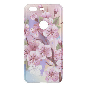 Pink Sakura on Painting Background Uncommon Google Pixel Case