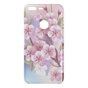 Pink Sakura on Painting Background Uncommon Google Pixel XL Case