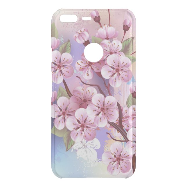 Pink Sakura on Painting Background Uncommon Google Pixel XL Case (Back)