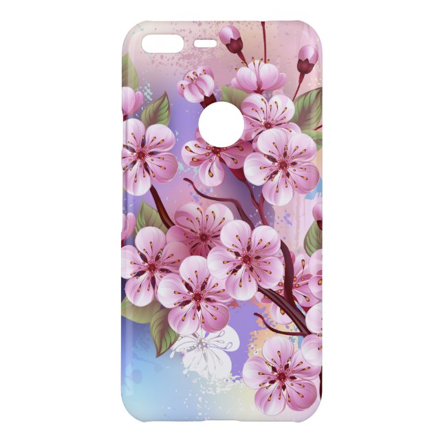 Pink Sakura on Painting Background Uncommon Google Pixel XL Case (Back)