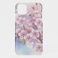 Pink Sakura on Painting Background