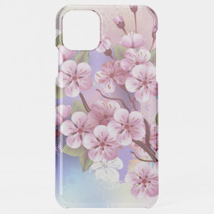 Pink Sakura on Painting Background iPhone 11 Pro Max Case