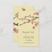 Pink Sakura Oriental  Zen Chinese Cherry Blossoms Business Card (Front/Back)