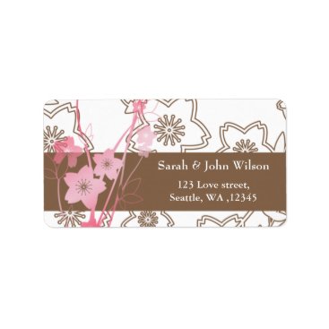 Pink Sakura Wedding Label