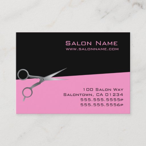Customizable Pink Salon Business and Punch Cards Business Card