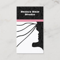 Pink Salon business cards with appointment on back