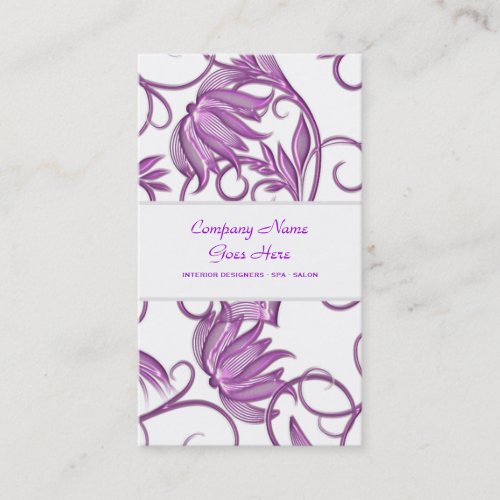 Pink salon spa hair stylist business card