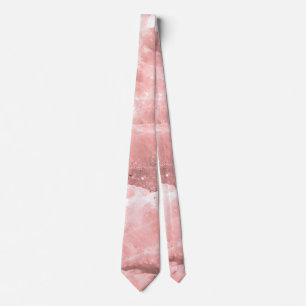 Pink Salt Rock Textures Neck Tie