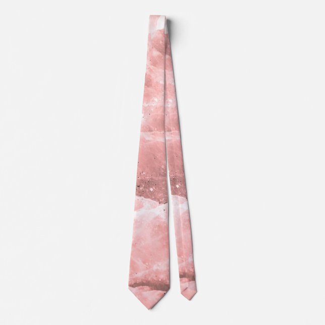 Pink Salt Rock Textures Neck Tie (Front)
