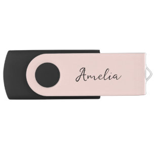 Pink Salt Solid Color  Flash Drive