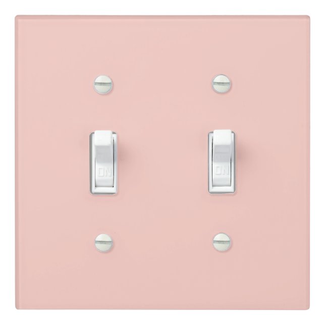 Pink Salt Solid Color Light Switch Cover (In Situ)