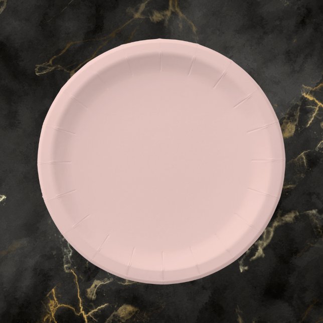 Pink Salt Solid Color Paper Plates (Creator Uploaded)