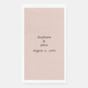 Pink Salt Wedding Custom Couple Name Monogram Cute Paper Guest Towels