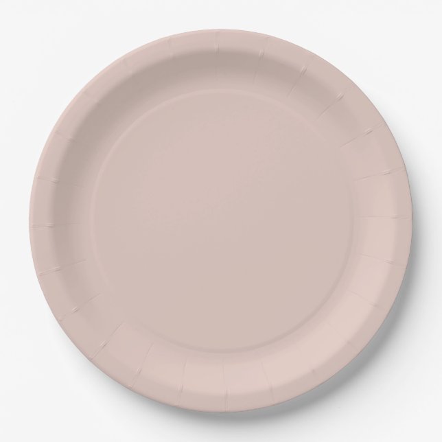 Pink Salt Wedding Plain Custom Bridal Shower Cute Paper Plates (Front)