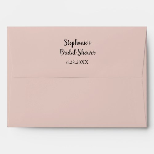 Pink Salt Wedding Simple Custom Cute Bridal Shower Envelope