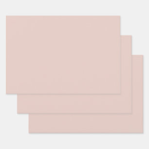 Pink Salt Wedding Simple Plain Custom Bridal Color Wrapping Paper Sheets