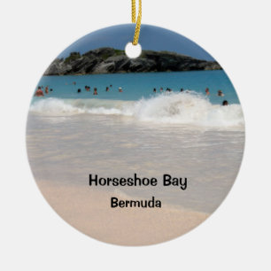 Pink Sand Beach #1, Horseshoe Bay , Bermuda Ceramic Ornament