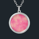 Pink Sand Cloud Effect Necklace<br><div class="desc">Colorful and easily customized pattern featuring a simple storm cloud effect with colorful filter.</div>
