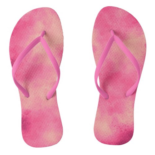 Pink Sand Cloud Effect Pair of Flip Flops