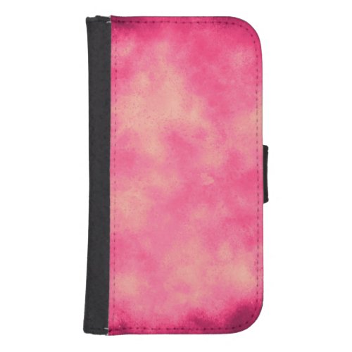 Pink Sand Cloud Effect Phone Wallet Case