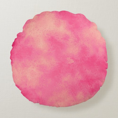 Pink Sand Cloud Effect Round cushion